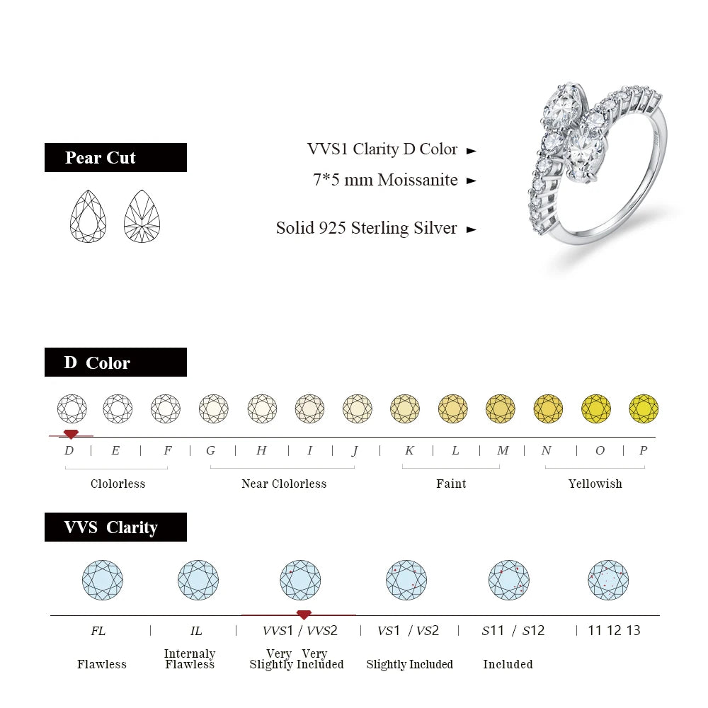 CHARMING Two-Headed Leopard Moissanite Diamond Rings Jewelry 925 Sterling Sliver for Women Wedding Anniversary Jewelry Gifts